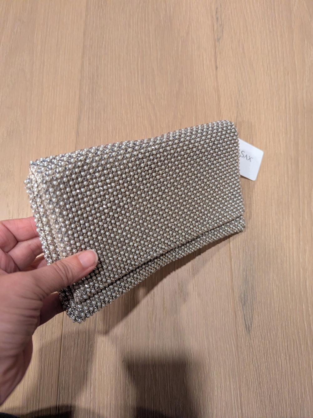 GUNNE SAX Silver Crystal Envelope Clutch - Picture 9 of 10